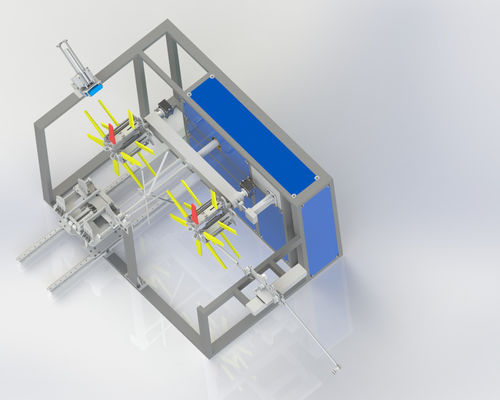 Máquina de enrolamento de tubos de plástico de bobina dupla totalmente automática para fita de micro-espelhamento