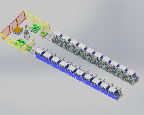 Sistema de paletização automática Máquina de enrolar de filamentos de PET