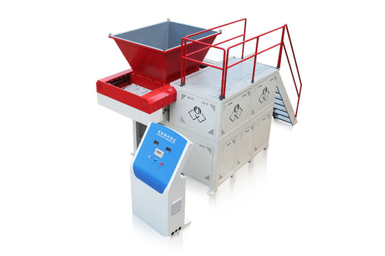 Máquina de trituração de PVC PET de eixo único Máquina de reciclagem de resíduos de plástico Controle PLC
