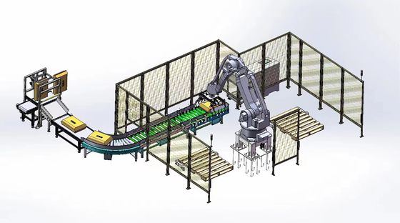 Equipamento de embalagem e paletização robótico eléctrico de alta velocidade com paletes de empilhamento