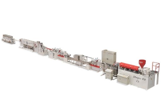 Máquina de extrusão de cinto de embalagem PET de parafuso único, controlo PLC 800 kg/h