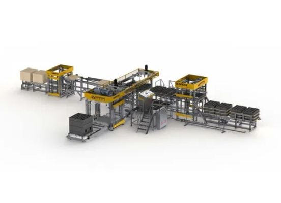 Soluções de embalagem automática e paletização com ecrã táctil para diferentes indústrias