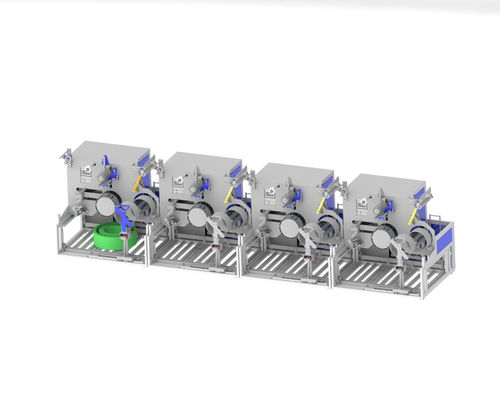 Enroladeira Automática de Fita PET com OD Máx. 820mm e Sistema de Paletização Automática Integrado